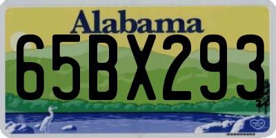 AL license plate 65BX293