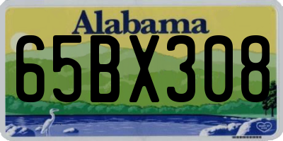 AL license plate 65BX308