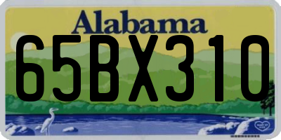 AL license plate 65BX310