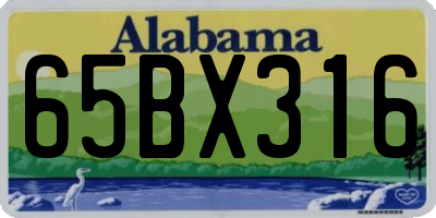 AL license plate 65BX316