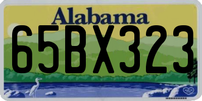 AL license plate 65BX323