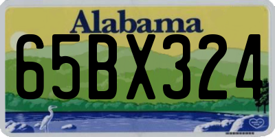 AL license plate 65BX324
