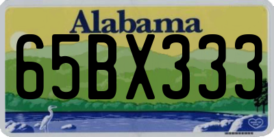 AL license plate 65BX333