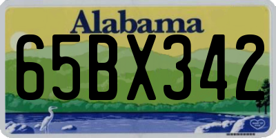 AL license plate 65BX342