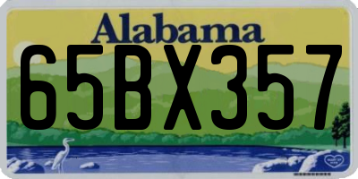AL license plate 65BX357