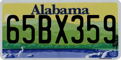 AL license plate 65BX359