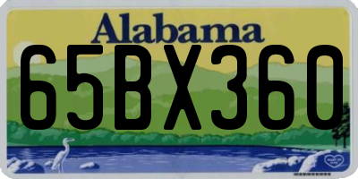 AL license plate 65BX360