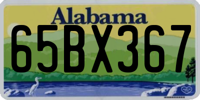 AL license plate 65BX367