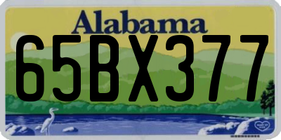 AL license plate 65BX377