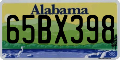 AL license plate 65BX398