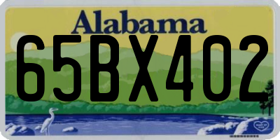 AL license plate 65BX402