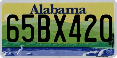 AL license plate 65BX420