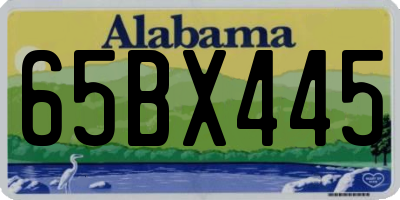 AL license plate 65BX445