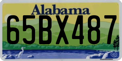 AL license plate 65BX487