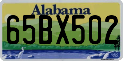 AL license plate 65BX502