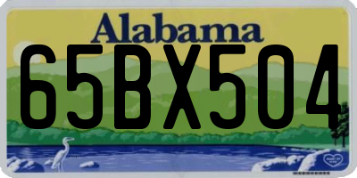 AL license plate 65BX504