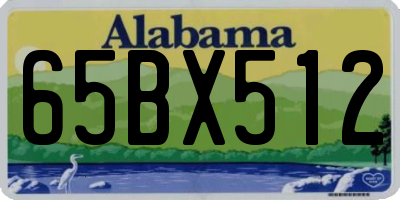 AL license plate 65BX512