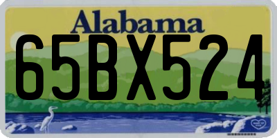 AL license plate 65BX524