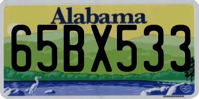 AL license plate 65BX533