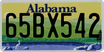 AL license plate 65BX542