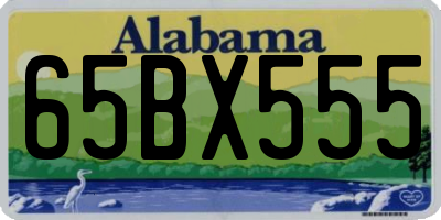 AL license plate 65BX555