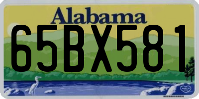 AL license plate 65BX581