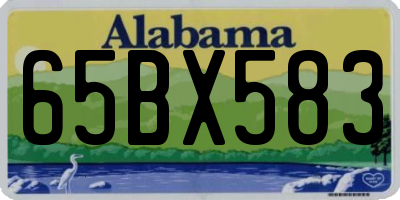 AL license plate 65BX583