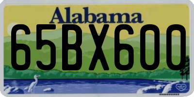 AL license plate 65BX600