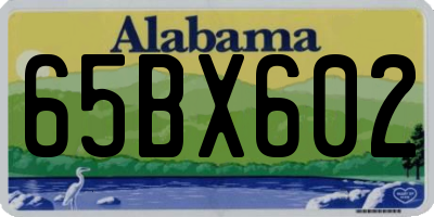 AL license plate 65BX602