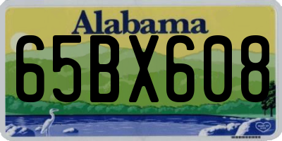 AL license plate 65BX608