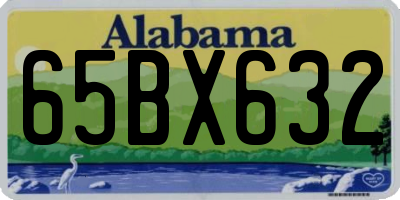 AL license plate 65BX632