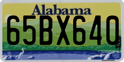 AL license plate 65BX640