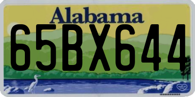 AL license plate 65BX644