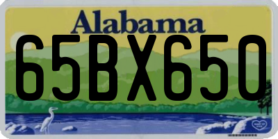 AL license plate 65BX650