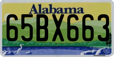 AL license plate 65BX663