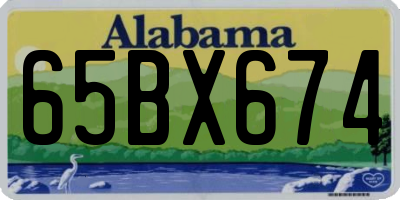 AL license plate 65BX674