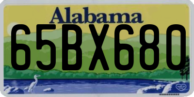AL license plate 65BX680