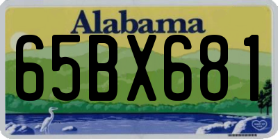 AL license plate 65BX681