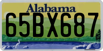 AL license plate 65BX687