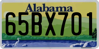 AL license plate 65BX701
