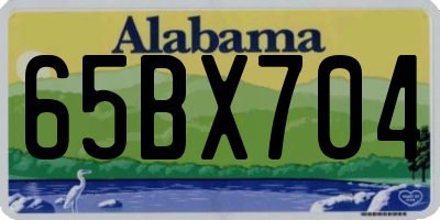 AL license plate 65BX704