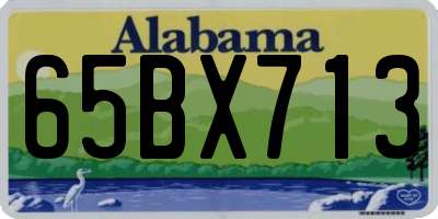AL license plate 65BX713