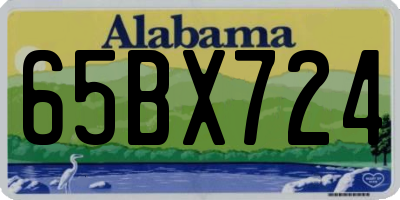 AL license plate 65BX724