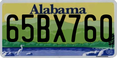 AL license plate 65BX760