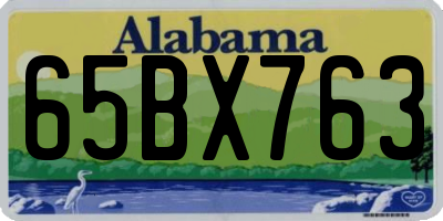 AL license plate 65BX763