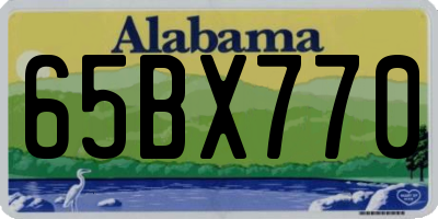 AL license plate 65BX770