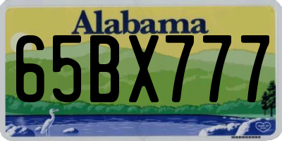 AL license plate 65BX777