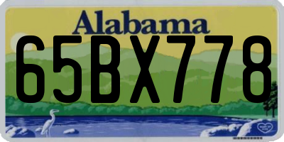AL license plate 65BX778