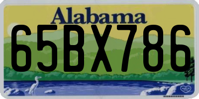 AL license plate 65BX786