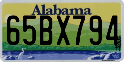 AL license plate 65BX794